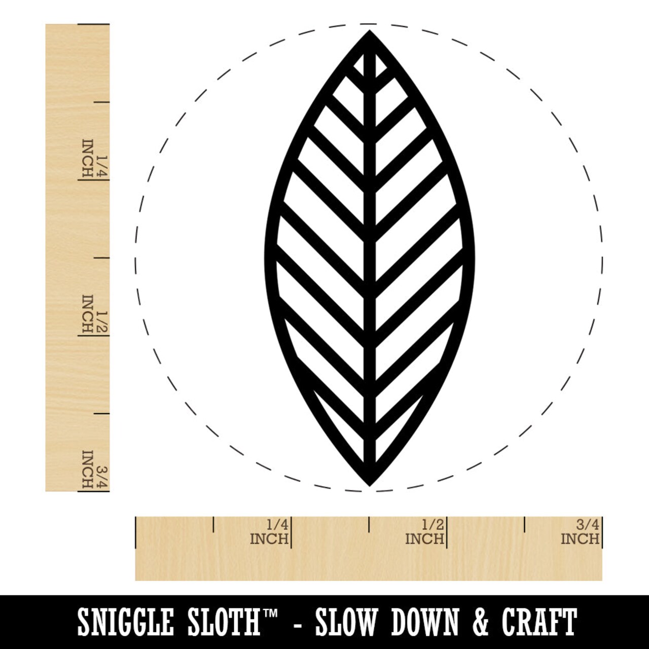 Cute Leaf Self-Inking Rubber Stamp for Stamping Crafting Planners